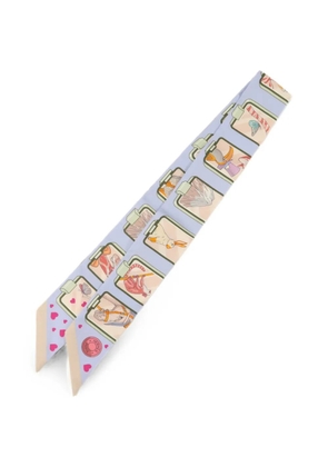 Hermès Pre-Owned Twilly animal-print scarf - Neutrals
