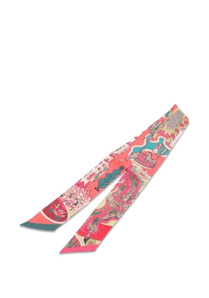 Hermès Pre-Owned Twilly graphic-print scarf - Orange