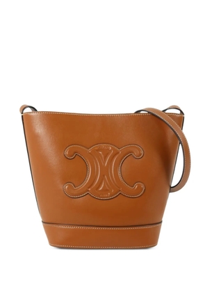 Celine Pre-Owned Triomphe Cuir bucket bag - Brown