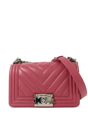 CHANEL Pre-Owned 20 Boy chevron-quilted shoulder bag - Pink