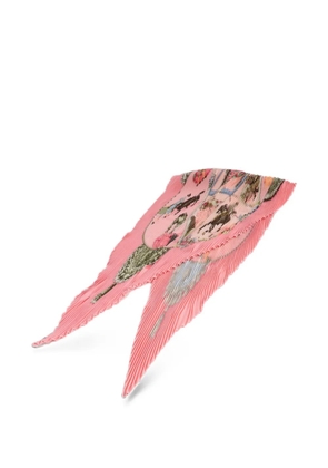 Hermès Pre-Owned pleated silk scarf - Pink
