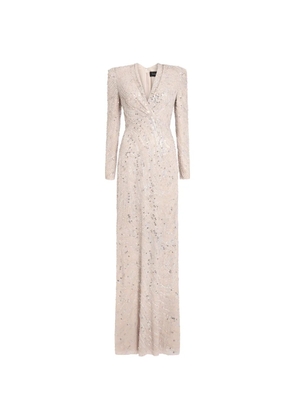 Jenny Packham maxi Arizona dress - Neutrals