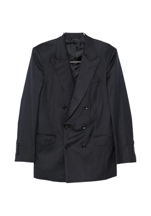 TOM FORD herringbone double-breasted suit - Blue