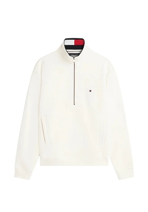 Tommy Hilfiger quarter-zip Flag sweater - Neutrals