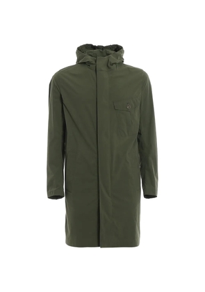 Herno hooded single-breasted coat - Green