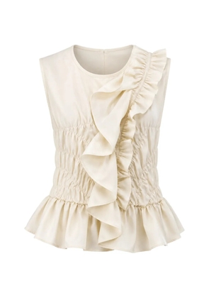 MeimeiJ ruffled-detail midi dress - Yellow