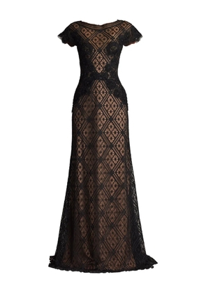 Tadashi Shoji Jasi lace-panel evening gown - Black