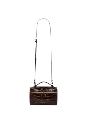 Victoria Beckham Vanity croc-effect mini bag - Brown