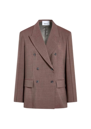 Erika Cavallini double-breasted peak-lapel blazer - Brown