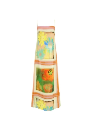 STAUD Laura floral-print linen maxi dress - Neutrals