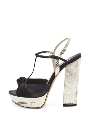 Miu Miu Pre-Owned leather platform sandals - Blue