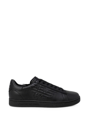 Ea7 Emporio Armani logo-embossed low-top sneakers - Black
