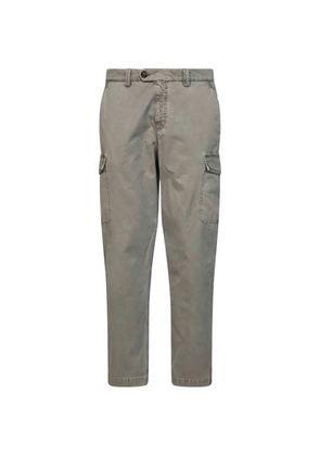 Brunello Cucinelli garment-dyed cotton cargo pants - Grey