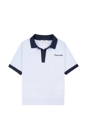Sporty & Rich logo-embroidered terry polo shirt - Blue