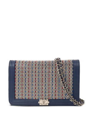 CHANEL Pre-Owned Boy strass shoulder bag - Blue