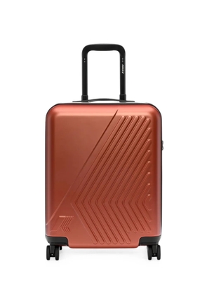 K-Way embossed monogram carry-on suitcase - Orange