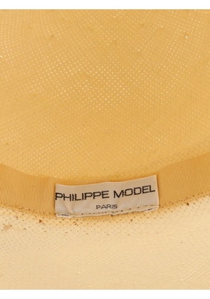 Philippe Model Paris bow-detail wide-brim hat - Neutrals