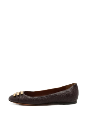 Etro Pre-Owned embossed cap-toe ballet flats - Brown