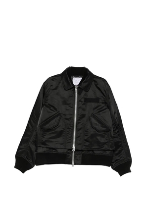 sacai long-sleeve zip-fastening jacket - Black
