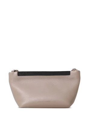 Brunello Cucinelli grained-leather shoulder bag - Neutrals