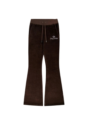 Juicy Couture x S&R crystal-embellished flared trousers - Brown