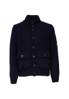 C.P. Company Lens-detail button-up cardigan - Blue