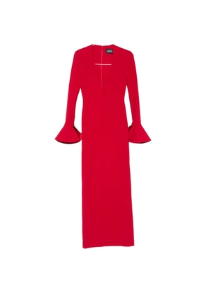 Solace London Hutton V-neck maxi dress - Red