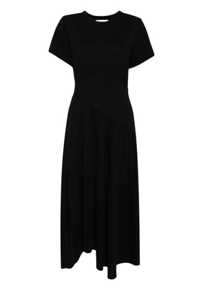 FRAME gathered seam short sleeves dress - Black
