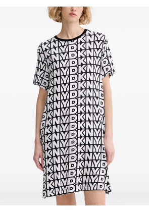 DKNY logo-print short-sleeve nightdress - White