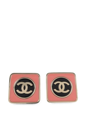 CHANEL Pre-Owned square-frame earrings - Gold
