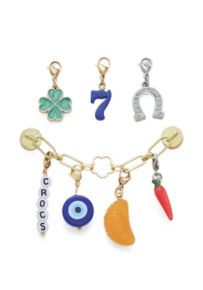 Crocs charm-embellished chain shoe accessories - Gold