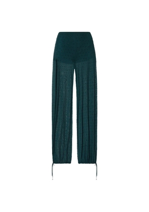 LIU JO tulle trousers with jewel embroidery - Green