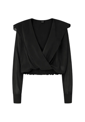 PINKO hooded cropped blouse - Black