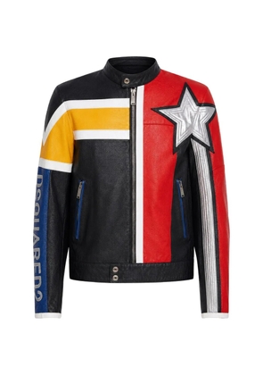 DSQUARED2 Caten leather biker jacket - Black
