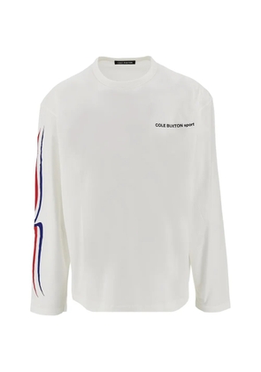 COLE BUXTON Sport logo-print long-sleeve T-shirt - White