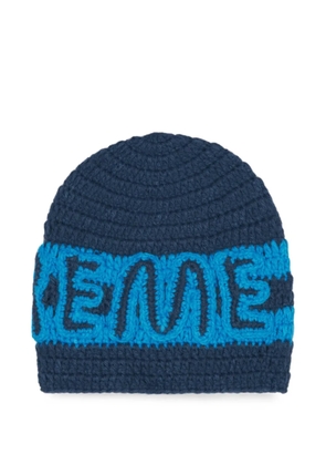 Supreme logo beanie - Blue