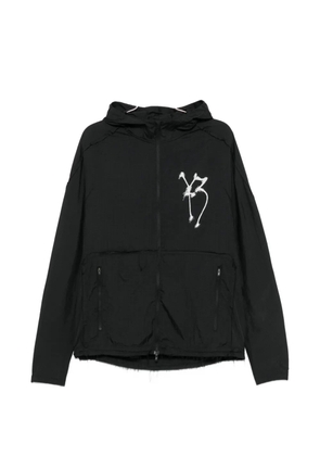 Y-3 graphic-print hooded jacket - Black