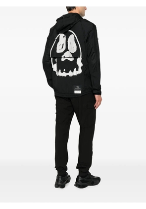 Y-3 graphic-print hooded jacket - Black