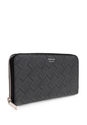 Ferragamo monogram zip-around wallet - Grey