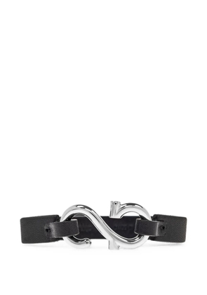 Ferragamo Gancini leather bracelets - Silver