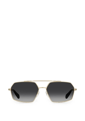 Moschino Eyewear geometric-frame sunglasses - Gold