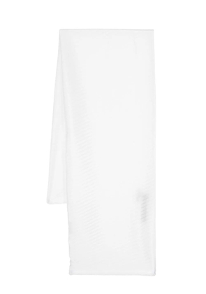 Emporio Armani fully-pleated scarf - White