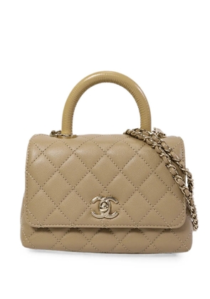 CHANEL Pre-Owned mini leather shoulder bag - Neutrals
