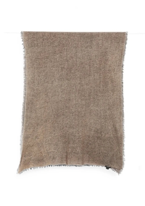 Avant Toi frayed cashmere scarf - Brown