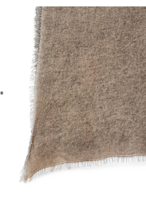 Avant Toi frayed cashmere scarf - Brown