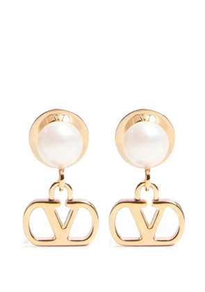 Valentino Garavani VLogo Signature resin-pearl earrings - Gold