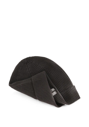 Rick Owens ribbed-knit cashmere beanie hat - Grey