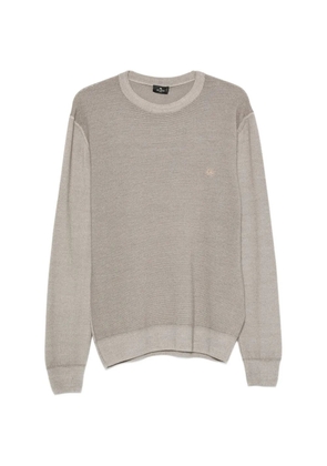 ETRO Pegaso-embroidered waffle-knit sweater - Grey