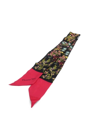 Christian Dior Pre-Owned Mitzah floral-print scarf - Black
