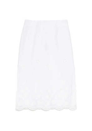 Altuzarra embroidered scalloped-hem skirt - White